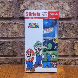 Nintendo Super Mario Kids Briefs Size 4